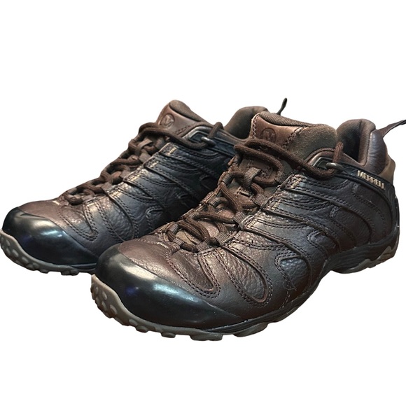 Merrell Other - Merrell Cham 7 Slam Luna LTR J95341 Porter Brown Leather Hiking Shoes Men’s 7.5